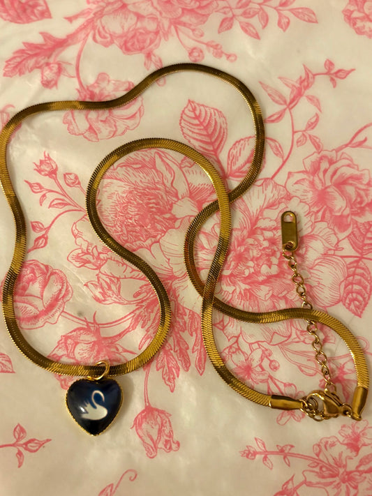 Swan Heart Necklace